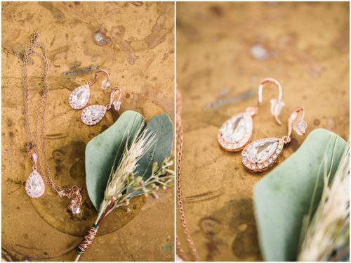 Jewelry at Up the Creek Farms Wedding