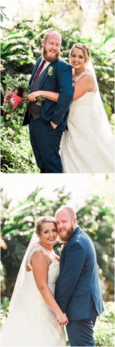 Bride and groom together at Up the Creek Farms Wedding