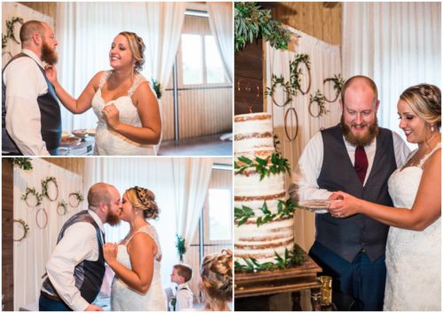 Cake Cutting at Up the Creek Farms Wedding
