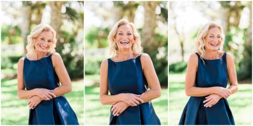 Mother of the bride dressed in blue during beautiful Up the Creek Farms Wedding