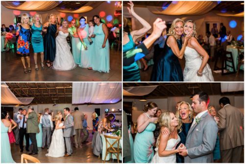 Dancing at reception during beautiful Up the Creek Farms Wedding