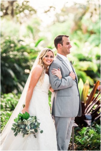 Bride and groom during beautiful Up the Creek Farms Wedding