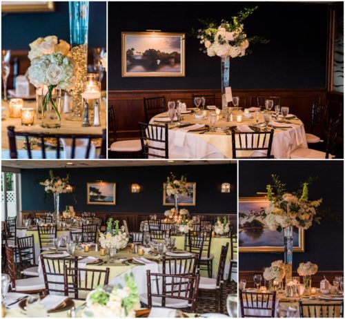 Reception details at Eau Gallie Yacht Club Wedding