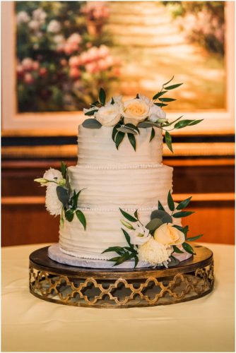 Cake at Eau Gallie Yacht Club Wedding