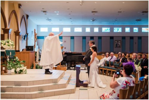 Ceremony at Holy Name during Eau Gallie Yacht Club Wedding