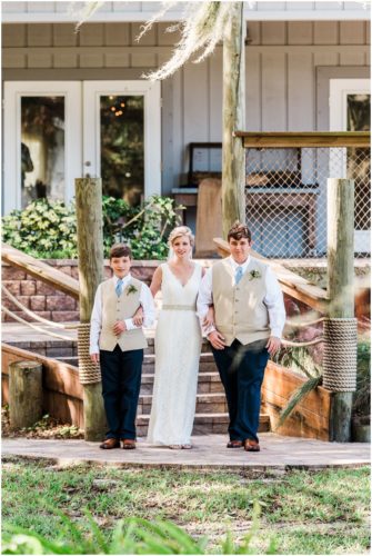 Walking to first look during a Up the Creek Farms Wedding