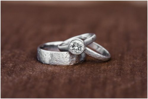 Wedding rings during a Up the Creek Farms Wedding