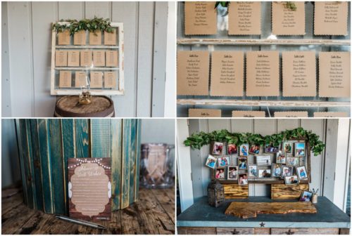 Place card settings during a Up the Creek Farms Wedding