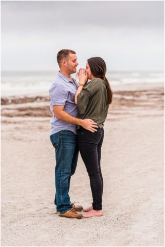 Couple together during Cocoa Beach Proposal