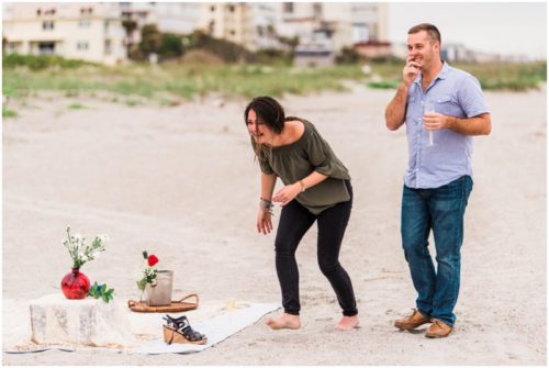 Brides sees parents for first time during cocoa beach proposal