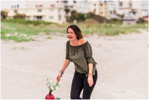 Brides sees parents for first time during cocoa beach proposal