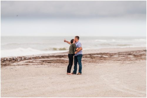 Giving thumbs up during Cocoa Beach Proposal