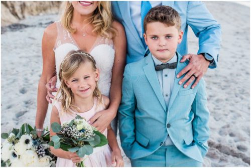 Family on beach Satellite Beach Wedding