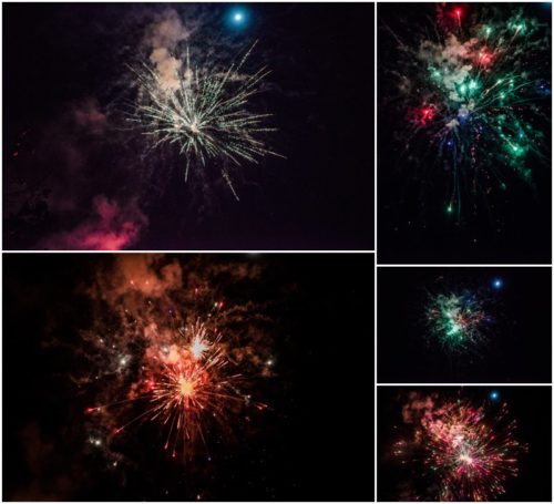 Fireworks during New Year's Eve Satellite Beach Wedding