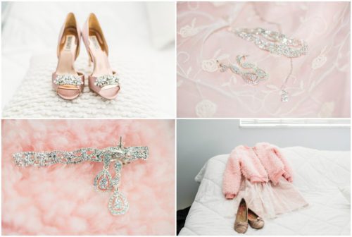 Pink and white details Satellite Beach Wedding