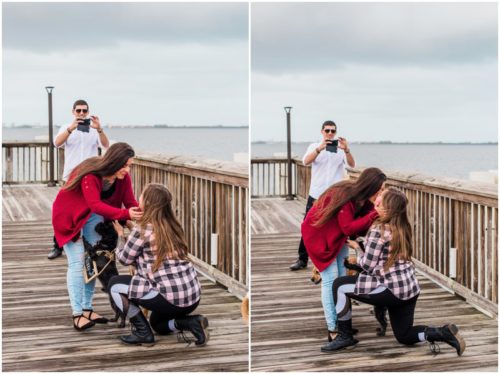 Down on one knee during Florida proposal