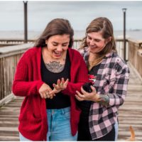 smiling at ring during Florida proposal