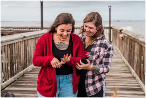 smiling at ring during Florida proposal