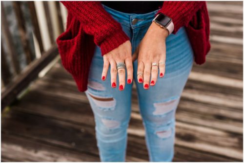 engagement ring during Florida proposal