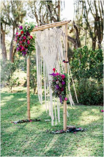 Wedding arch during Bellewood Plantation wedding, Vero Beach, Florida