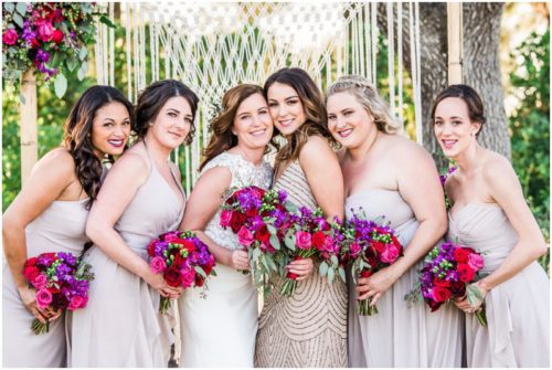 bridal party during Bellewood Plantation wedding, Vero Beach, Florida