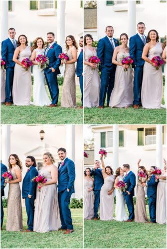 Wedding party during Bellewood Plantation wedding, Vero Beach, Florida