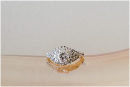 engagement ring during Bellewood Plantation wedding, Vero Beach, Florida
