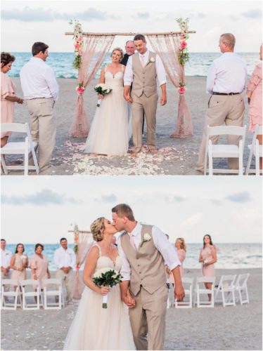 Walking down the aisle Cocoa Beach Wedding