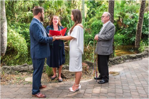 Celtic hand binding ceremony at Florida Tech Botanical Gardens Wedding