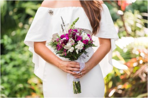 Wildflower bouquet at Florida Tech Botanical Gardens Wedding