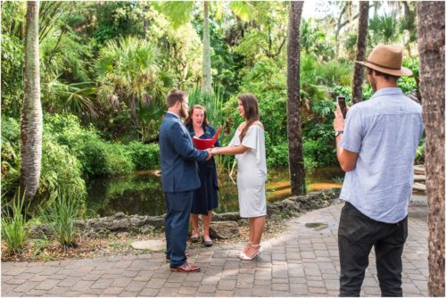 Celtic hand binding ceremony at Florida Tech Botanical Gardens Wedding