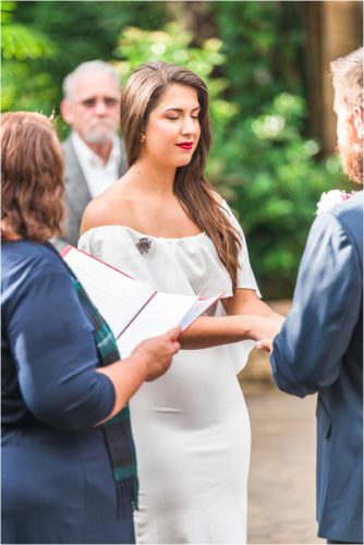 Celtic hand binding ceremony at Florida Tech Botanical Gardens Wedding