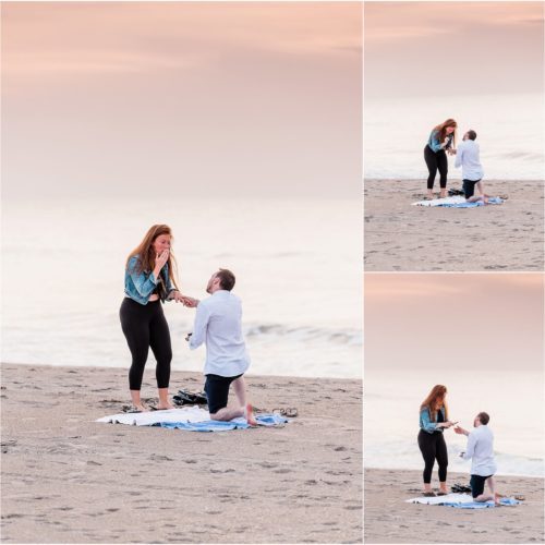 Down on one knee Central Florida Sunrise Proposal