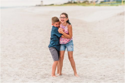 Brother and sister hugging Central Florida Family Photography