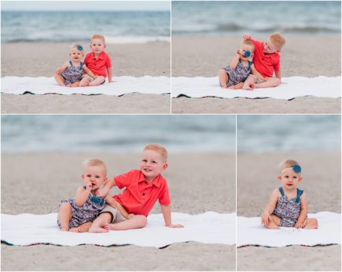 Family playing during Family Beach Portraits in Melbourne Beach, Florida