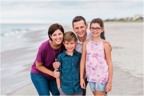 Family in shades of pinks and blues Central Florida Family Photography