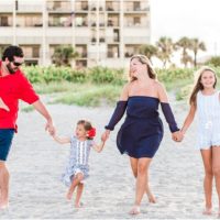 Family walking during Family Photo Session