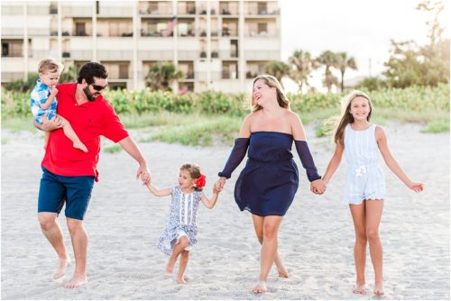 Family walking during Family Photo Session