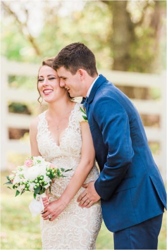 Bride and groom Up The Creek Farms Wedding Photography