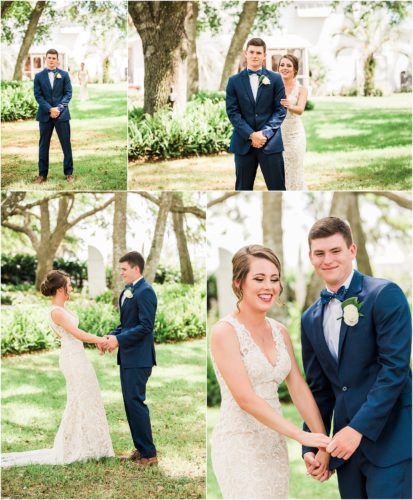 First look Up The Creek Farms Wedding Photography