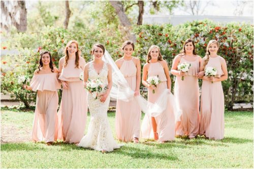 Bridesmaids walking Up The Creek Farms Wedding Photography