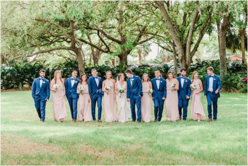 Bridal Party walking Up The Creek Farms Wedding Photography