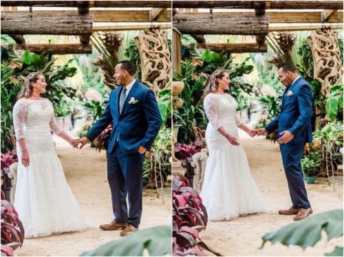 first look Grand Manor Wedding