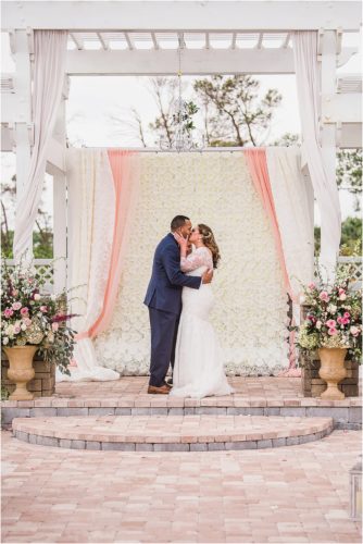 first kiss Grand Manor Wedding