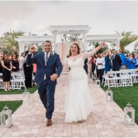 Bride and groom just married Grand Manor Wedding