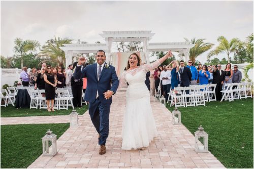 Bride and groom just married Grand Manor Wedding