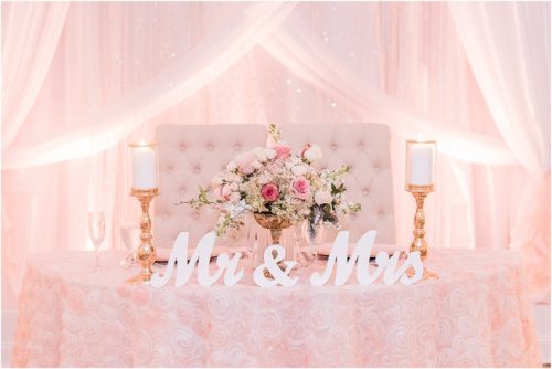 Head table at Grand Manor Wedding