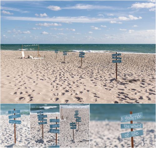 signs on the beach Melbourne Proposal Photographer