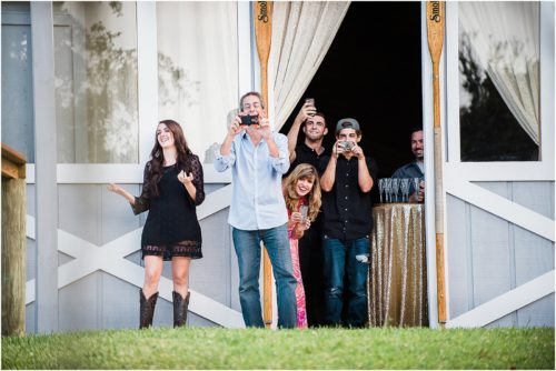 Parents and friends watching proposal at Up the Creek Farms Melbourne Proposal Photographer