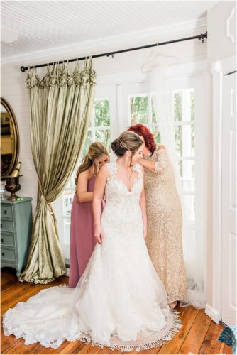 Bride getting ready at Up the Creek Farms Melbourne Wedding Photographer